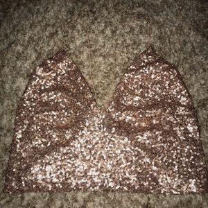 Urban outfitters sparkly crop top